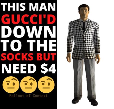 gucci bound to the socks|gucci down to the socks meme.